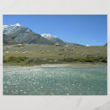 Lago alimentado glaciar, Ladakh, la India Tarjetas Informativas