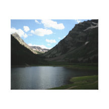 Lago alpino impresión en lona
