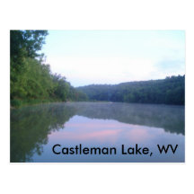Lago Castleman, WV Tarjeta Postal