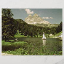 Lago di Misurina y picos de Lavaredo, dolomías, él Flyer A Todo Color