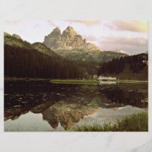 Lago di Misurina y picos de Lavaredo, dolomías, él Flyer A Todo Color