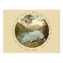 Lago en Kerry Irlanda con la postal irlandesa del 