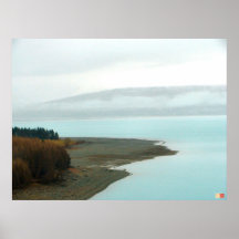 Lago glacial Nueva Zelanda Posters