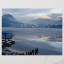 Lago Grasmere, distrito del lago, Inglaterra Tarjeta Publicitaria
