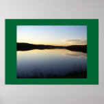 Lago Highlandtown en la puesta del sol Poster