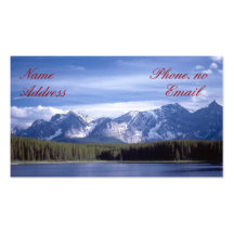 Lago mountains rocosas tarjeta de negocio