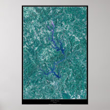 Lago Oconee y Sinclair, poster del satélite de Geo
