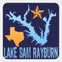 Lago Sam Rayburn, Tejas Pegatina Cuadradas Personalizada