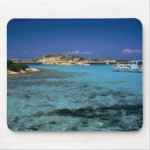 Laguna, isla mediterránea de Cerdeña Alfombrillas De Ratones
