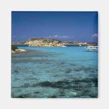 Laguna, isla mediterránea de Cerdeña Imanes De Nevera