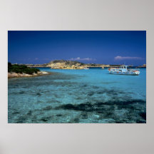 Laguna, isla mediterránea de Cerdeña Impresiones