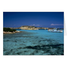 Laguna, isla mediterránea de Cerdeña Tarjeta