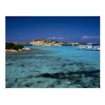 Laguna, isla mediterránea de Cerdeña Tarjeta Postal