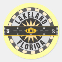Lakeland, aeropuerto de FL LAL Etiqueta