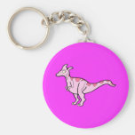 Lambeosaurus rosado llavero personalizado