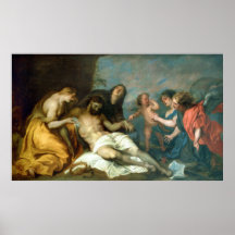 Lamentación sobre el Cristo muerto Anthony van Dyc Poster