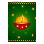 Lámpara de Diwali OM - tarjeta