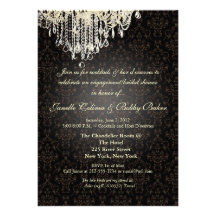Lámpara del cristal de PixDezines+damasco del aria Invitacion Personalizada