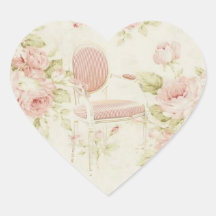 Lámpara floral del rosa del vintage de Budoir del  Calcomanía Corazón Personalizadas