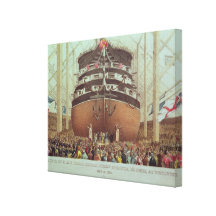 Lanzamiento de H.M.S. Royal Albert, vapor del torn Lona Estirada Galerias