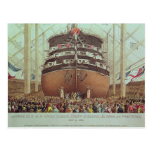 Lanzamiento de H.M.S. Royal Albert, vapor del torn Tarjetas Postales