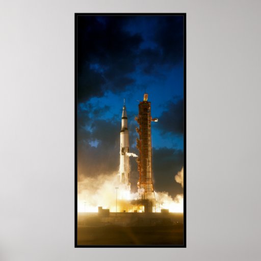 Lanzamiento de Saturn IV Rocket Posters