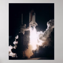 Lanzamiento del esfuerzo del transbordador espacia posters