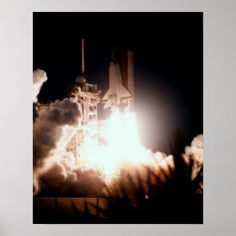 Lanzamiento del esfuerzo del transbordador espacia poster