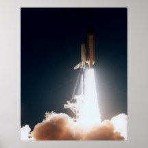Lanzamiento del esfuerzo del transbordador espacia posters