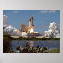 Lanzamiento del transbordador espacial la Atlántid Posters