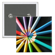Lápices coloreados - botón pins