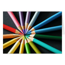 Lápices coloreados - tarjeta de felicitación