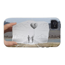 Lápiz contra la cámara - amantes vibe iPhone 4 fundas