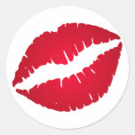 Lápiz labial del rojo rico pegatina