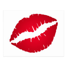 Lápiz labial del rojo rico postal