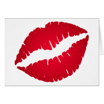 Lápiz labial del rojo rico tarjetas