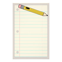 Lápiz y efectos de escritorio de papel papeleria