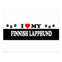LAPPHUND FINLANDÉS TARJETA POSTAL