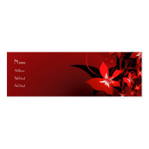 Largo floral rojo sombrío del negocio de la tarjet tarjetas de negocios