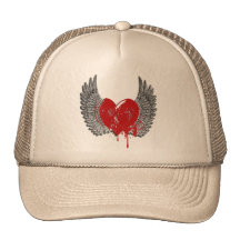 Las alas salpicaron el casquillo gorros  