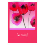 las amapolas rosadas lo sienten tarjeton
