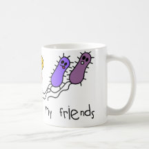 Las bacterias son mis amigos taza
