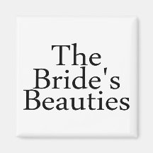 Las bellezas de las novias imanes de nevera