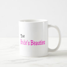 Las bellezas de las novias (rosa y negro) tazas de café
