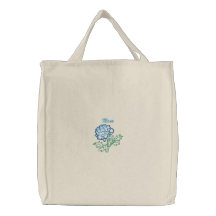 Las bolsas de asas azules de la mamá del Peony