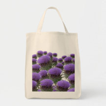 Las bolsas de asas púrpuras y rosadas