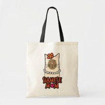 Las bolsas de asas siamesas del amante del gato de