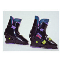 Las botas de esquiar de los niños comunicados personalizados