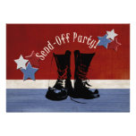 Las botas del ejército Envían-Apagado al fiesta Invitaciones Personalizada