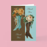 Las botas florales del Victorian le agradecen tarjetas